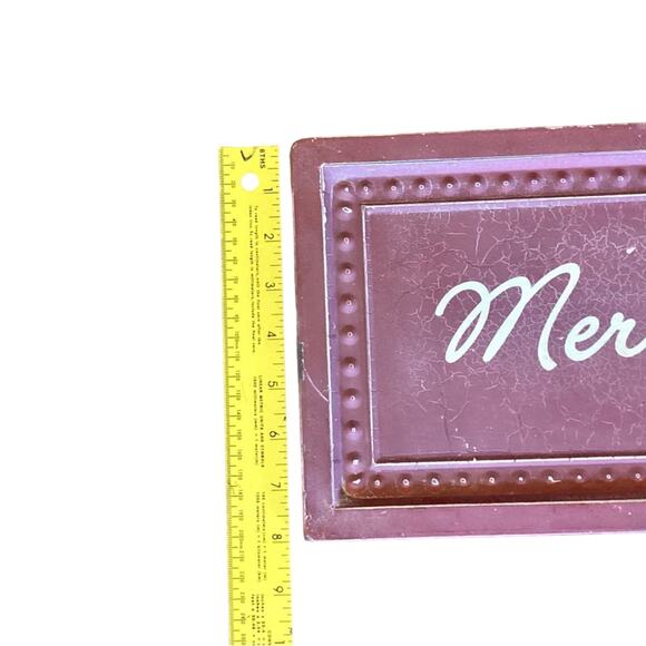 Rustic Tin “Merry Christmas “ Sign - Picture 5 of 5